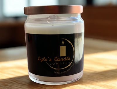 a candle that is sitting on a table