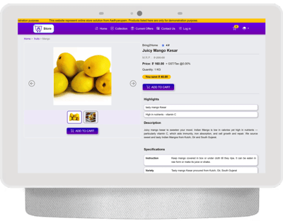 Aadhyarupam online store solution