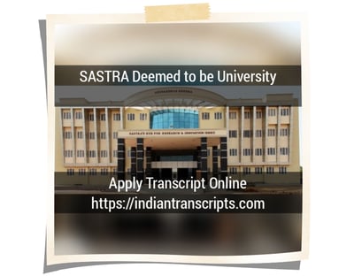 SASTRA University Transcript Online