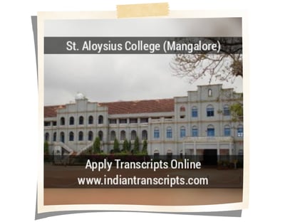 ST Aloysius college Mangalore Transcript Online