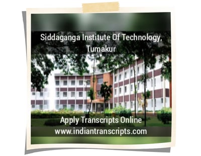 Siddaganga Institute of Technology Tumakur Transcript Online