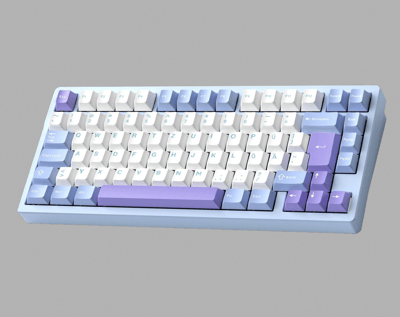 hellblaue Tastatur, buntes keyboard, deutsches Tastaturlayout, schönes Design