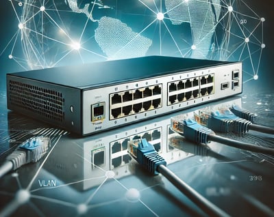 Conectividad global eficiente con VLAN y gestión avanzada de redes interconectadas.