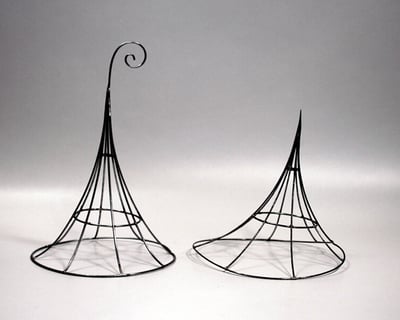 Drahtkorpus Metall lackiert Windlicht Kerzenhalter Spitztüten