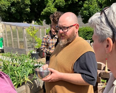 teaching in the garden