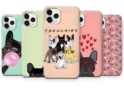 5 custom printed phone cases (Dogs)