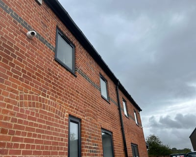 building with multiple clean windows on a business in worcestershire