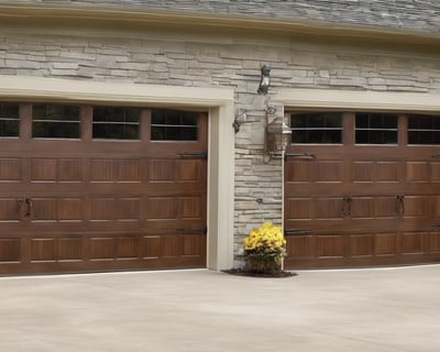 wood look garage door