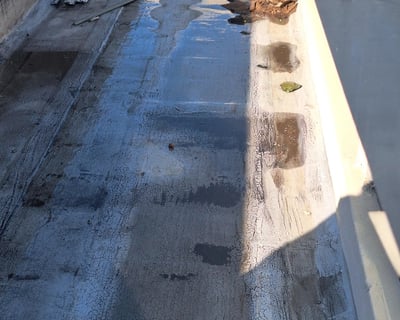 Damaged flat roof slab inspection work West Rand