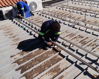 Stripping of compromised metal roof