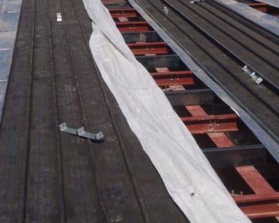 New purlin installation to strengthen existing roof structure
