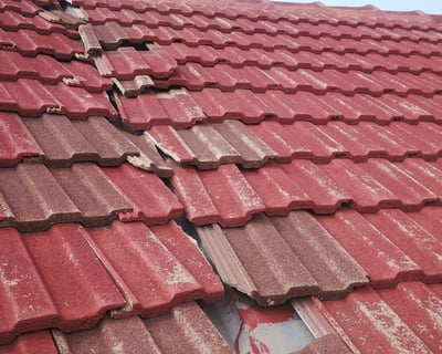 missing and damaged roof tiles