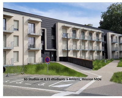 plandarchi Arras - 60 Stu­dios et 6 T1 étu­diants à Amiens, mis­sion MOe