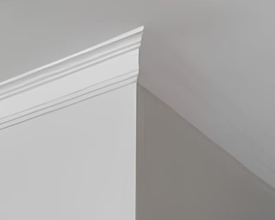 moldura de gesso em parede