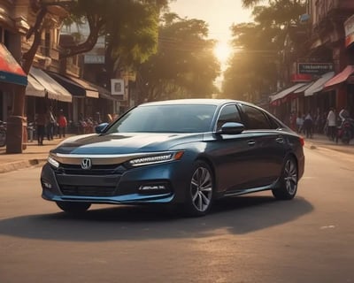 a blue honda accord accord is shown in this image
