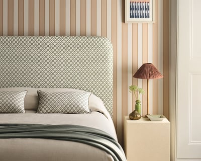tete de lit rembourrée tissu ROMO