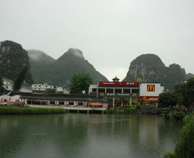 Tracey Billington on the river Li cruise, Yangshuo, China