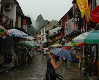 ey Billington on the river Li cruise, Yangshuo, China