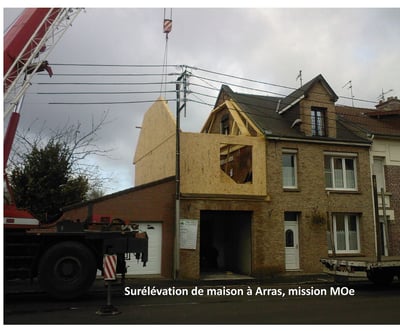 plandarchi Arras - Sur­élé­va­tion de mai­son à Ar­ras, mis­sion MOe