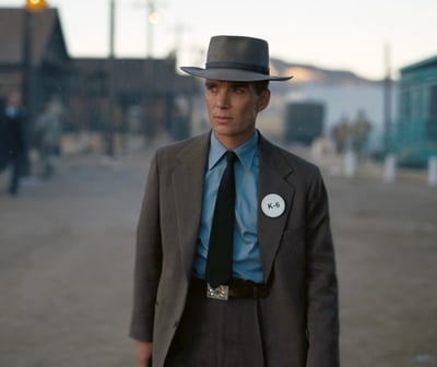 Cillian Murphy as J. Robert Oppenheimer in Oppenheimer (2023)