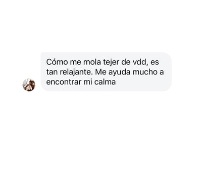 Reseña: cómo me mola tejer de vdd, es tan relajante. Me ayuda mucho a encontrar mi calma