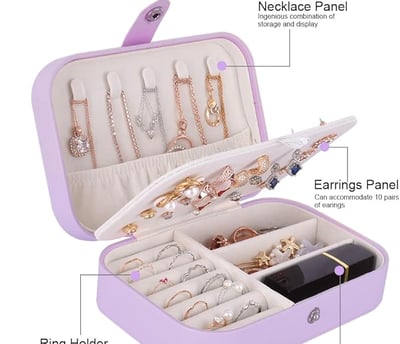 a jewelry box with a variety of jewelry and jewelry