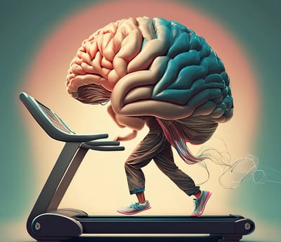 Cerebro caminhando esteira