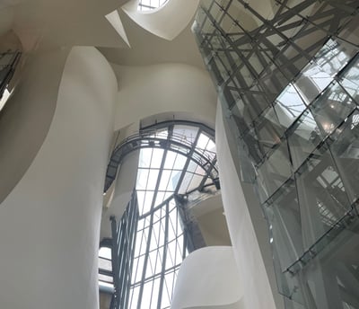 Guggenheim Bilbao vue de la structure intérieure
