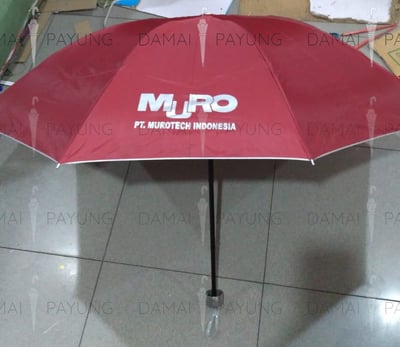 Payung promosi polos lipat warna lapis silver MUROTECH 2
