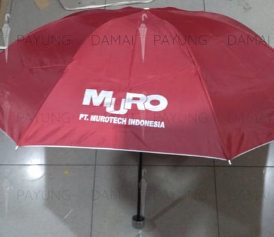Payung promosi polos lipat warna lapis silver MUROTECH