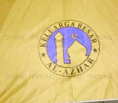 Payung promosi polos tongkat kuning silver al azhar