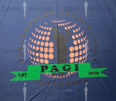 Payung promosi polos golf navy silver PAGI