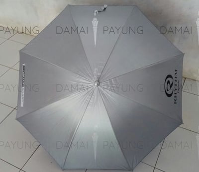 Payung promosi polos golf silver biru watch square atas