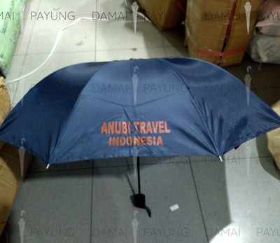 Payung promosi polos lipat navy Anubis Travel 1