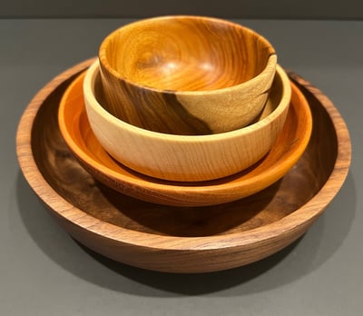 A variety of turned bowls