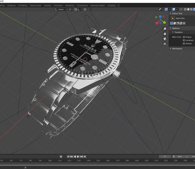 Modelaje 3D de rolex profesional