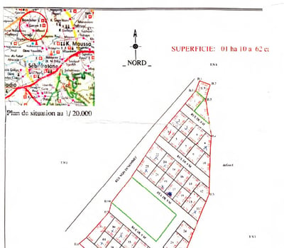 lot de 13 terrains de 150 m² sis à Bambilor. Voir les parcelles marquées sur le plan. Délibération 