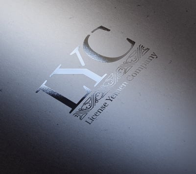 Silver printed logo