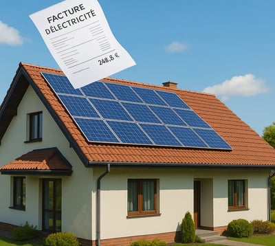 a house with a solar paneled roof and a solar paneled roof