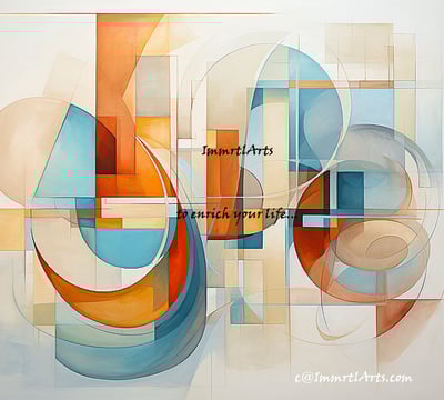 ImmrtlArts: Curves#2 Abstract painting