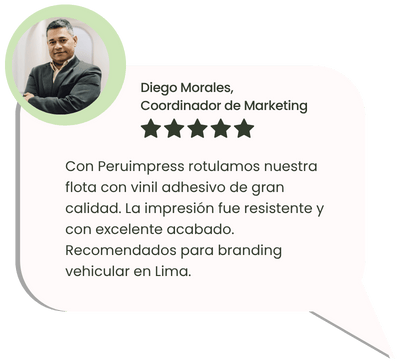 Impresión de vinil para vitrinas de tienda en Lima – Testimonio de cliente satisfecho con Peruimpress
