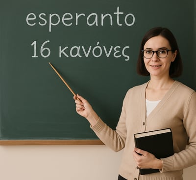 a woman teacher in a classroom with a chalkboard
