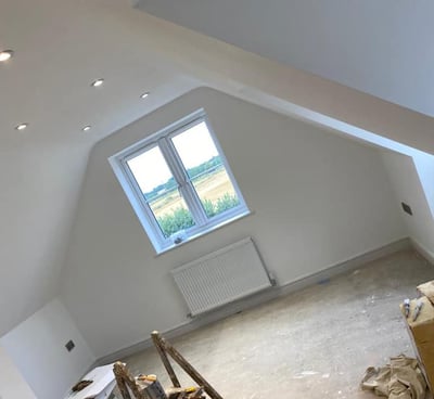 Completed loft conversion in Worcester turned into a spacious bedroom
