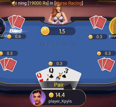 live online teen patti gameplay in the teen patti master gold app