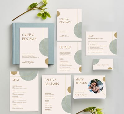 wedding paper items.