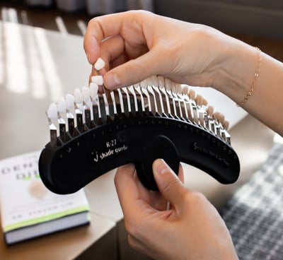free in office teeth whitening calgary, whitening shade