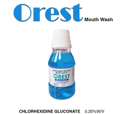 OREST Mouthwash – Chlorhexidine Gluconate 0.2% solution for gum protection, plaque control by Captab