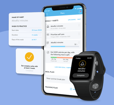 a smart watch with workout app data