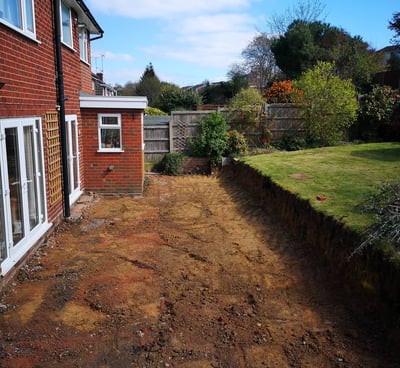 garden excavated in west brom