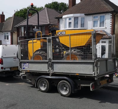 Dumper truck in van for groundwork and grab hire in Dudley
